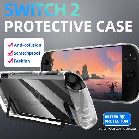 TPU Clear Case for Nintendo Switch 2 Lntegrated Design Scratch-Resistant