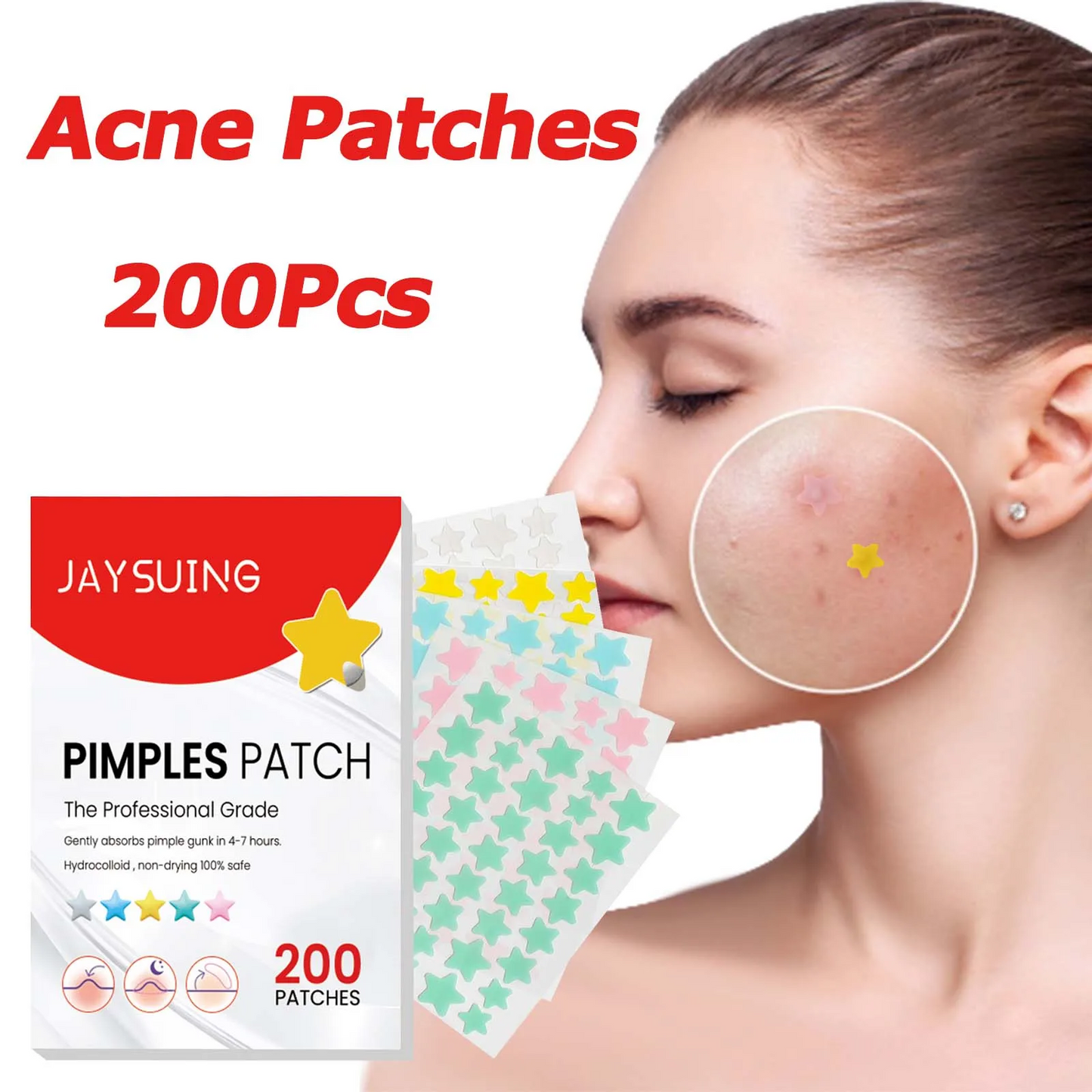 200Pcs Repair Acne Patch Fade Blemishes Pimple Marks