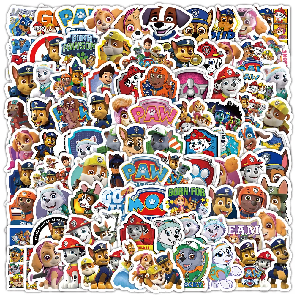 50PCS Cute Cute PAW Patrol Anime Stickers