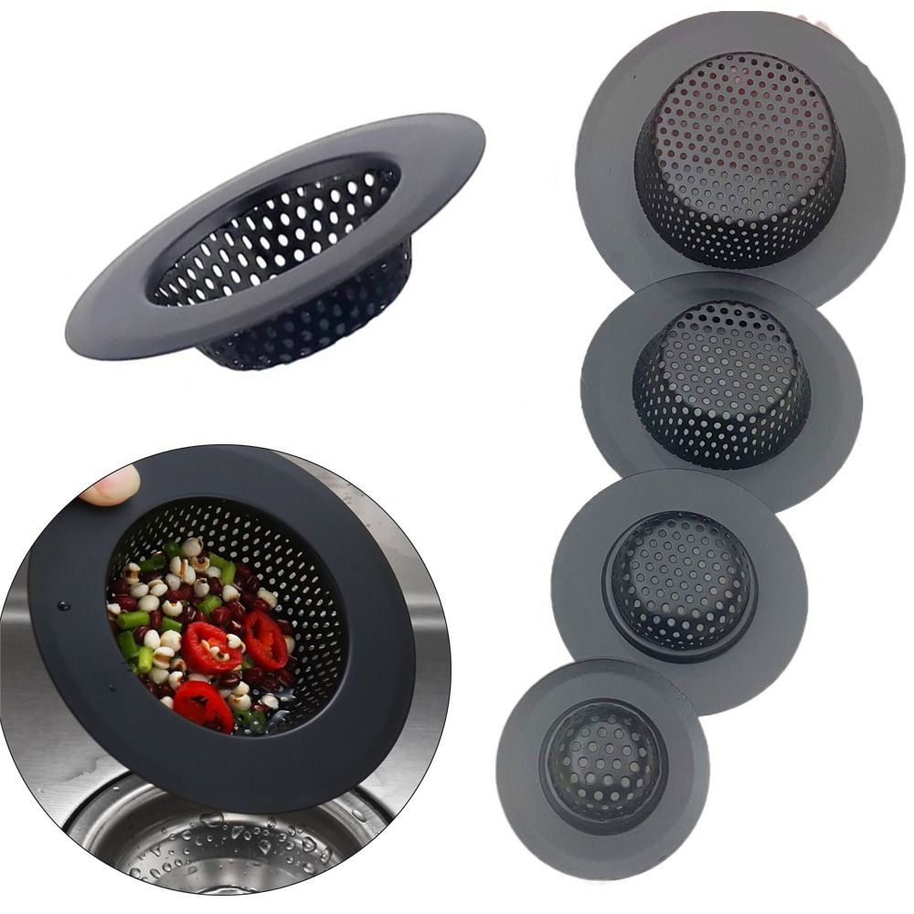 Stainless Steel Sink Strainer Black Anti Clog Mesh Trap