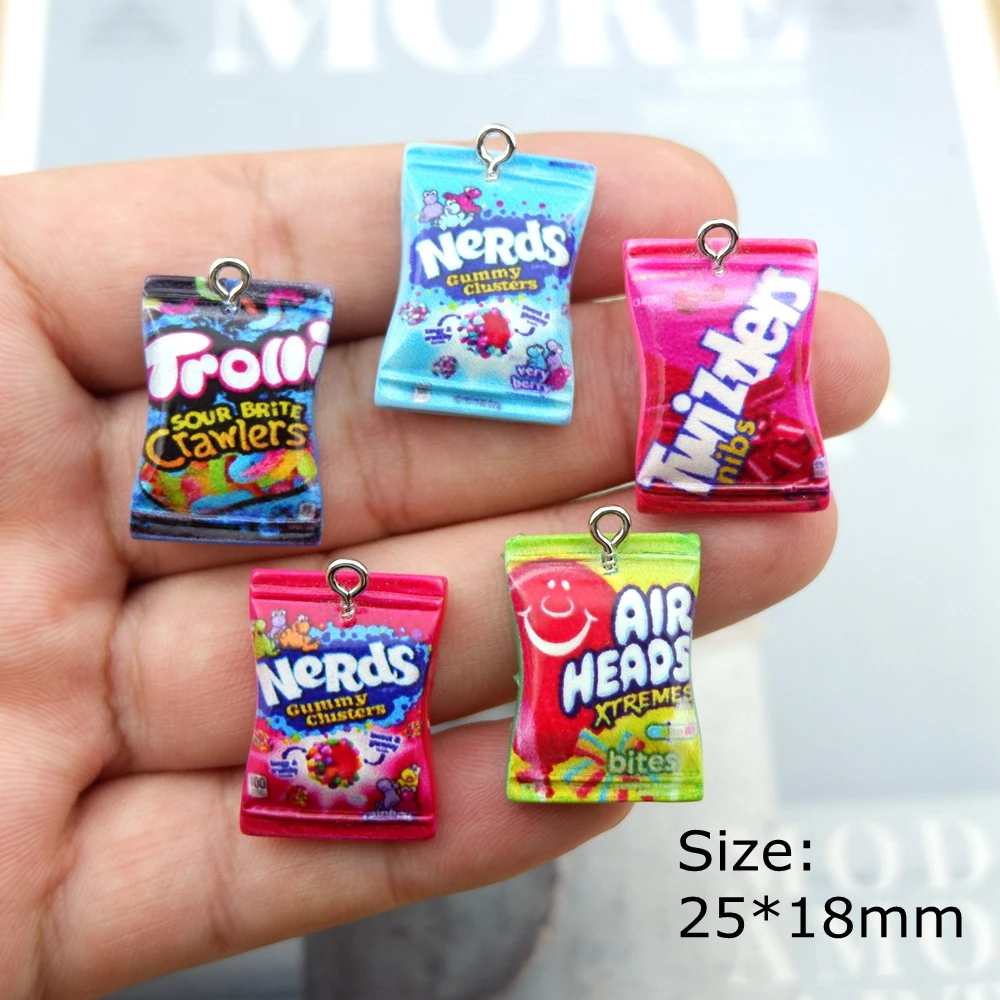 Resin Snacks Charms for Jewelry Making Diy Earring Bracelet Pendant Accessories