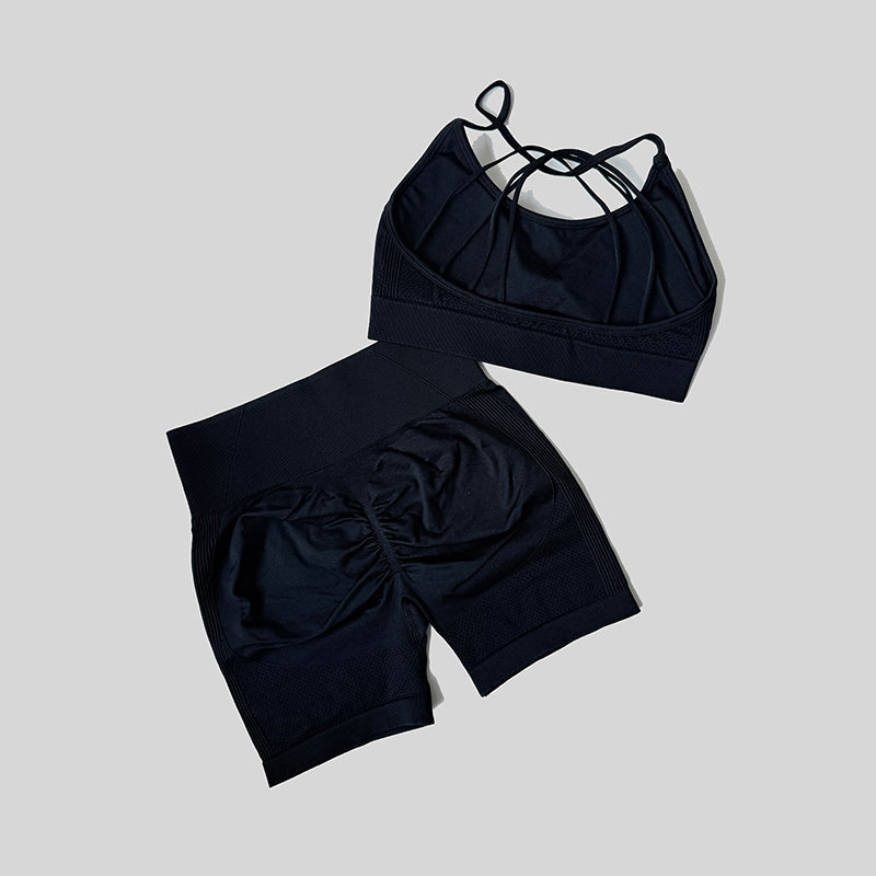 Women's Yoga Suit For Fitness Butt Lifting Sports Set Shorts Gym