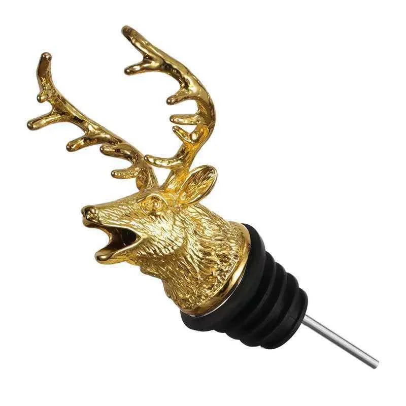 Zinc Alloy Deer Head Wine Pourer