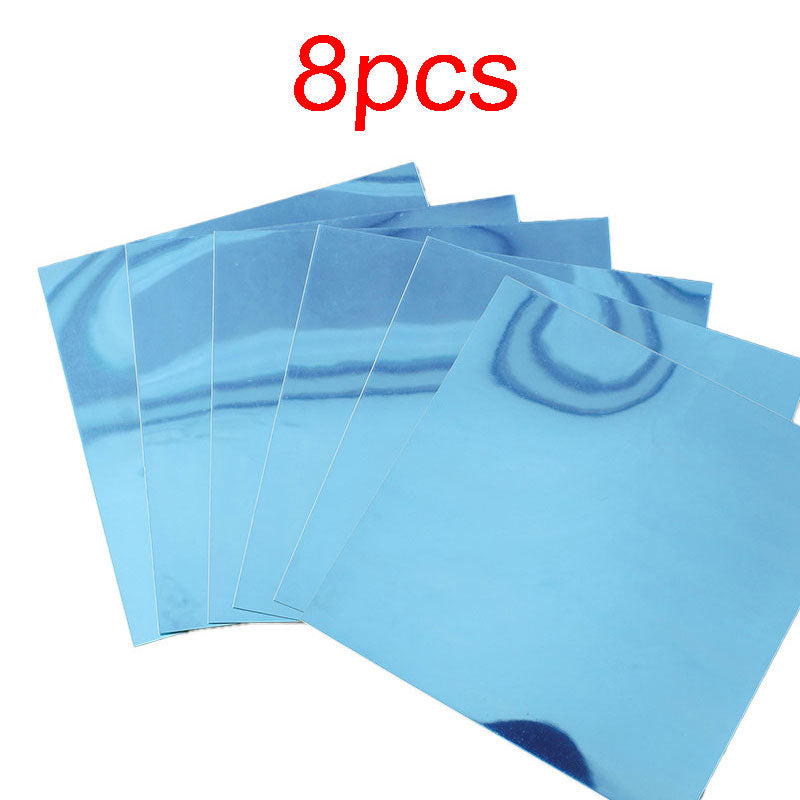 8/12pcs Self Adhesive Mirror Sheets Flexible Non Glass Mirrors Removable Mirror Wall