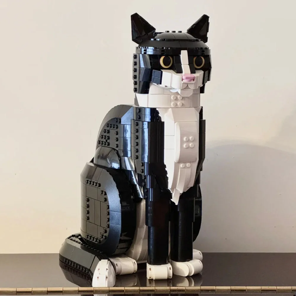 1710Pcs MOC New 21349 Tuxedo Cat Building Blocks