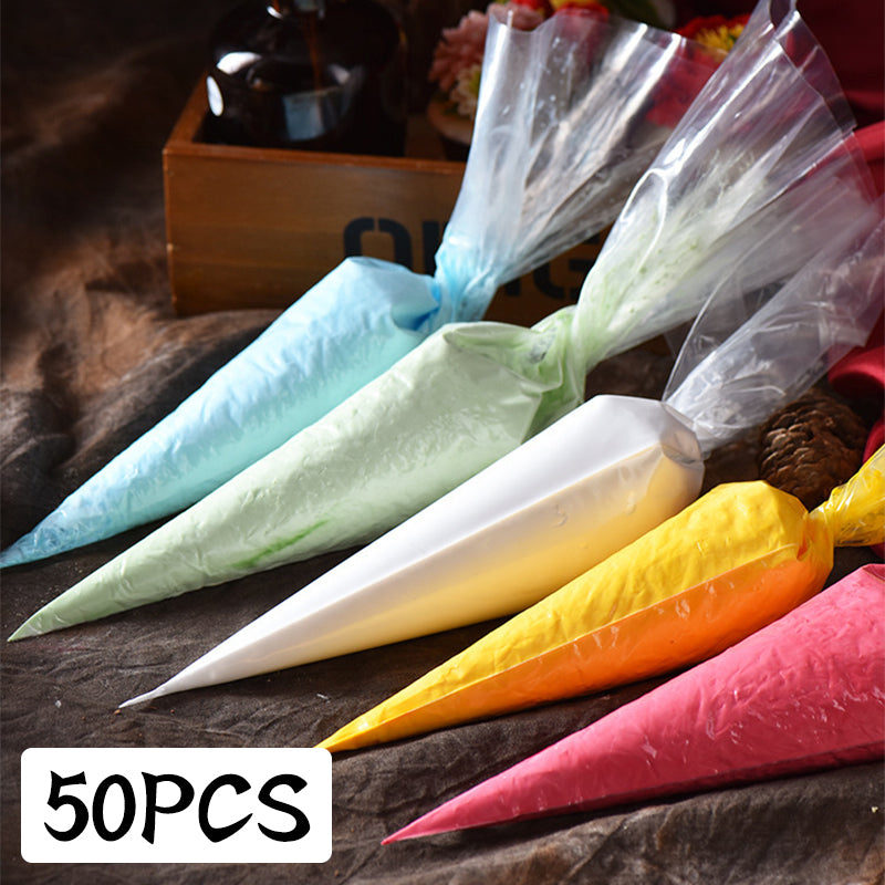 50Pcs Thicken Pastry Bags Cake Cream Decorating Bag