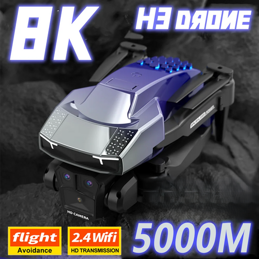 New H3 Drone 8K Professional Triple Camera 4K ESC WIFI FPV