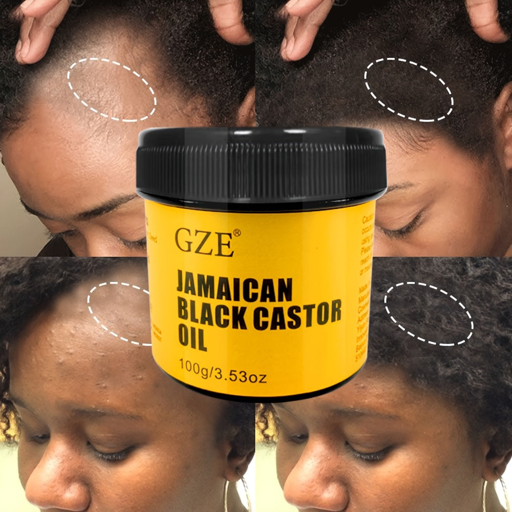 GZE JAMAICAN Black Castor Oil Pure Cold-Pressed for Hair Growth