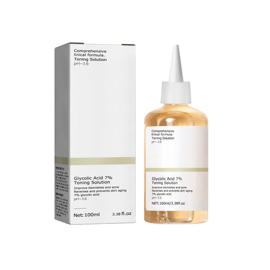 100ml Glycolic Acid 7% Toning Solution To Remove Acne and Moisturize Skin