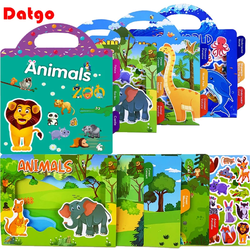 New Children Reusable Scene Cute Stickers DIY Puzzle Sticker