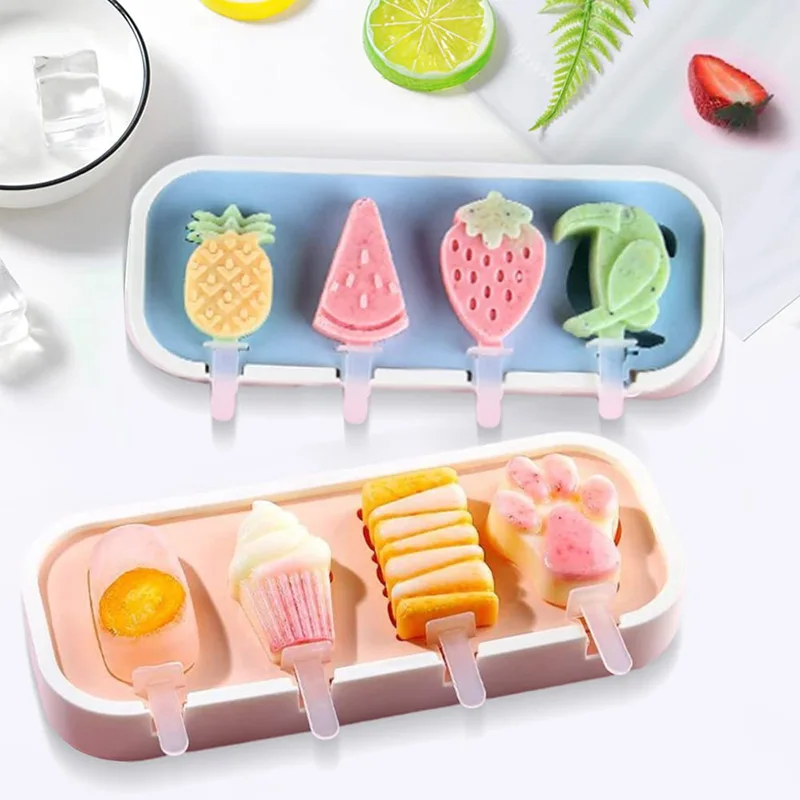 Popsicles Molds Kids Baby Cute Shapes