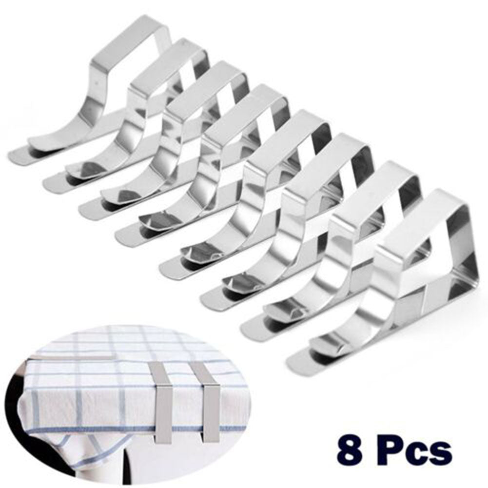 8 Pcs Stainless-Steel Table Cloth Clip Wedding Picnic Table