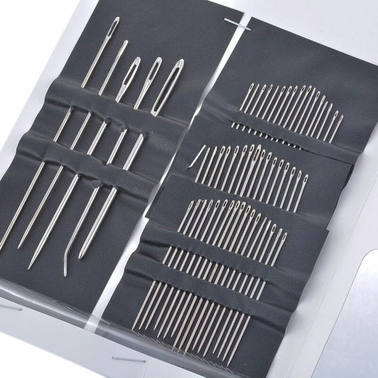 55 Pieces Stainless Steel Big Eye Hand Sewing Needles