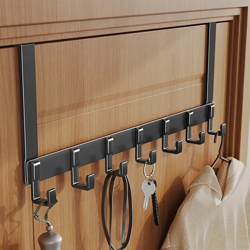 Hooks Over The Door 6 Hooks Home Bathroom Organizer Rack