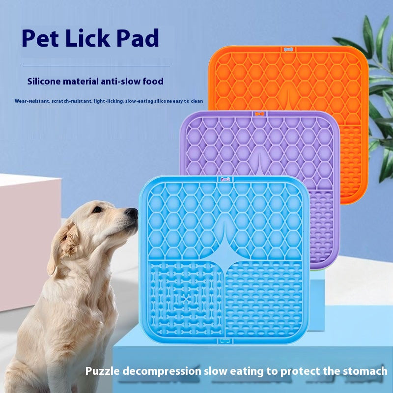 Pet Dog Cat Licking Pad Licking Pad Anti Choking Slow Food Utensils Slow Food
