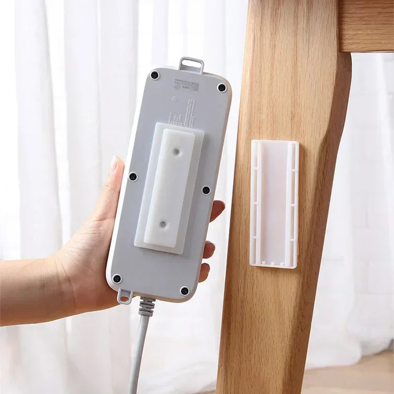 Self-Adhesive Desktop Socket Fixer Hanging Power Strip Cable Organizer