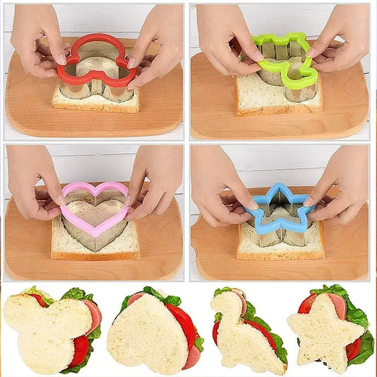 Hot Animal Dinosaur Star Heart Shape Stainless Steel Bread Mould