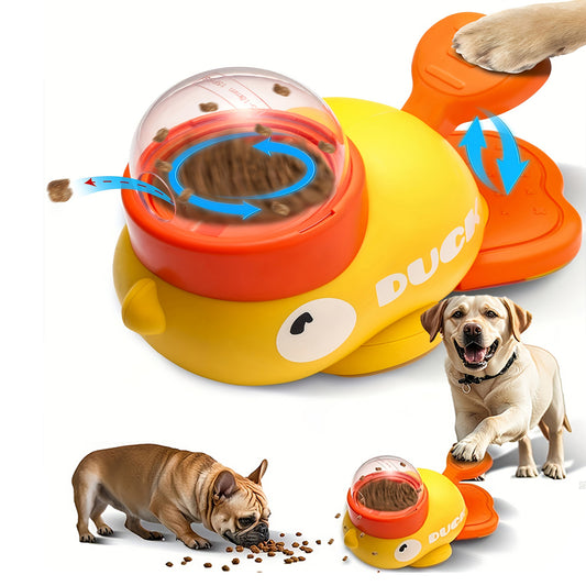 Pet Automatic Feeder, Treat Dispenser & Interactive Toy - Cartoon Duck