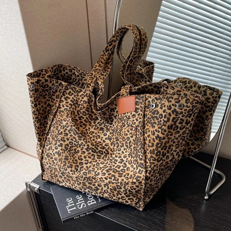 Leopard Pattern Tote Bag Vintage