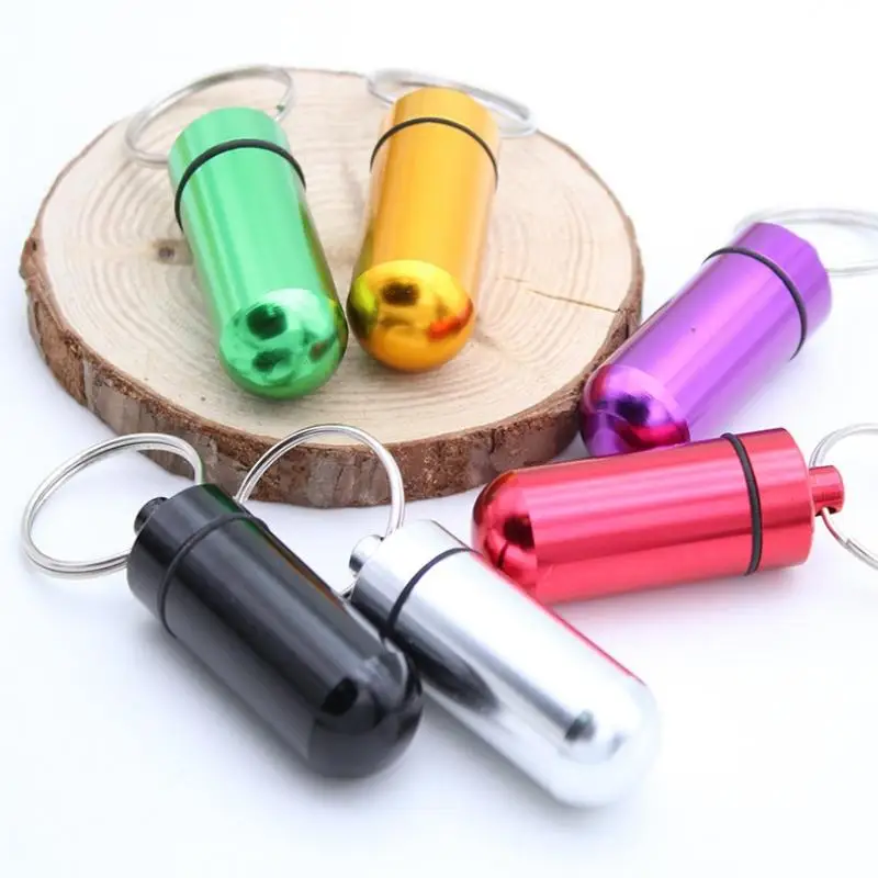 3PCS Mini Portable Pill Box Waterproof Aluminum Cases