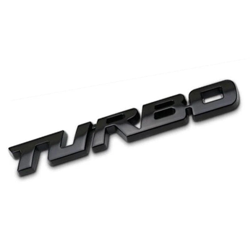 Car Sticker Turbocharged Turbo Metal Alloy 3D