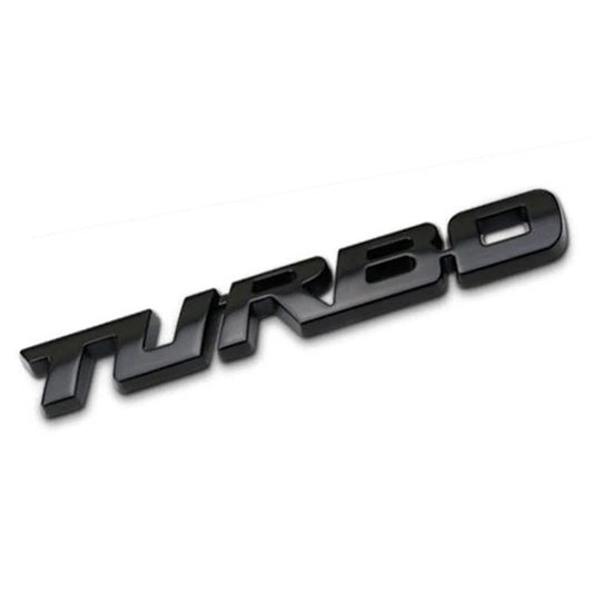 Car Sticker Turbocharged Turbo Metal Alloy 3D