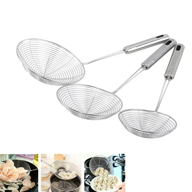 Stainless Steel Frying Strainer French Fries Frying Spoon