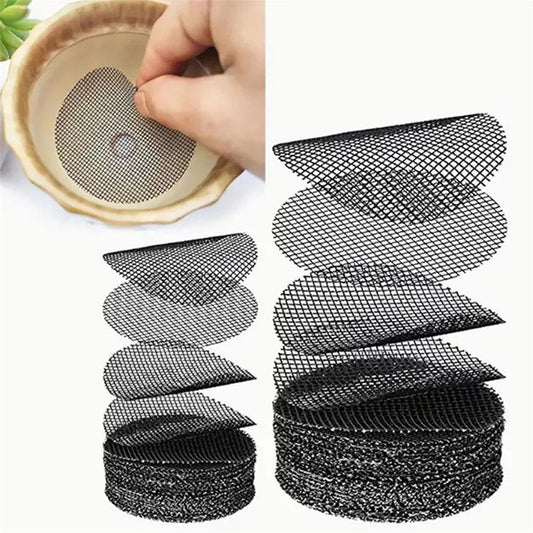 50 Pcs Flower Pot Hole Mesh Pad Breathable Bonsai Mesh
