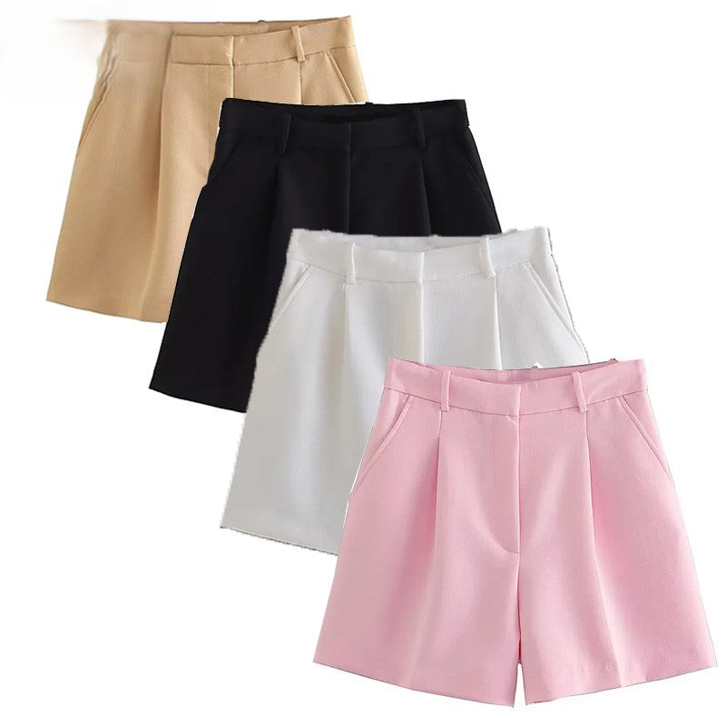 Female Shorts Black Pink Shorts Woman Summer 2024