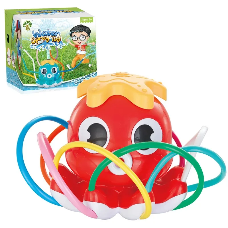 Sprinkler Rotating Spray Outdoor Games for Kids Garden Octopus