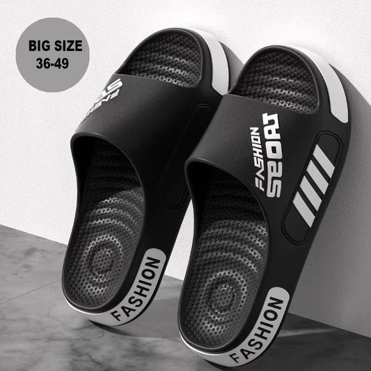 Men Slippers Summer Flat Sole Home Slippers For Women Man Open Toe Trend Slides