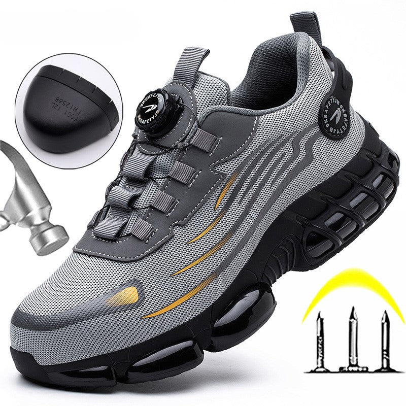 New Safety Shoes Men Anti-smash Anti-puncture Work Shoes Fashion Men