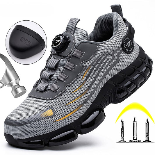 New Safety Shoes Men Anti-smash Anti-puncture Work Shoes Fashion Men