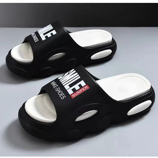 Men Thick Sole Summer Beach Slides Bathroom Anti Slip Slipper Soft
