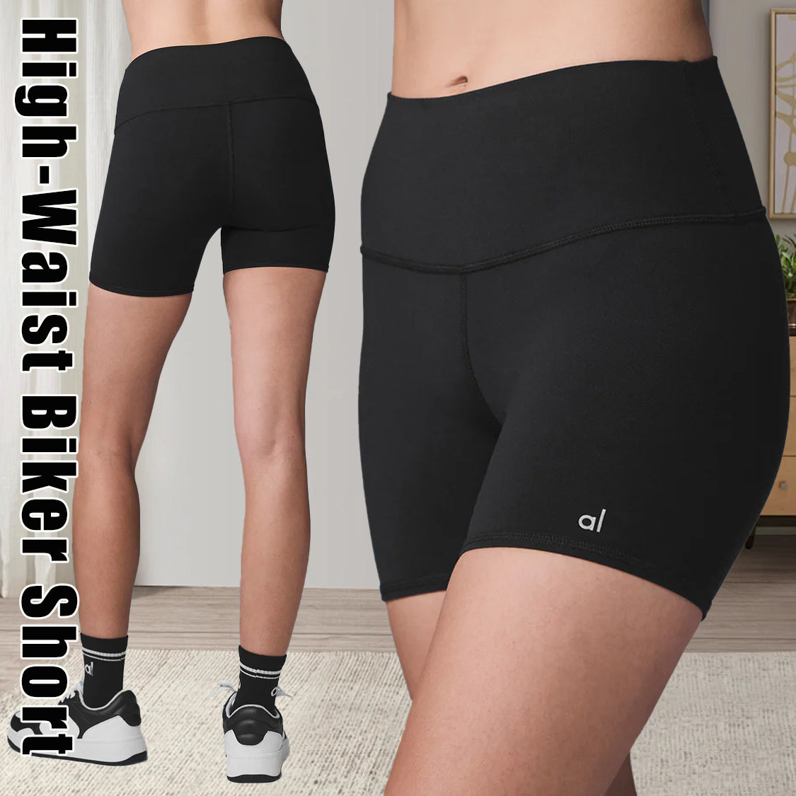 Women's Yoga Sports Shorts Air Brush High-Waist Biker Short