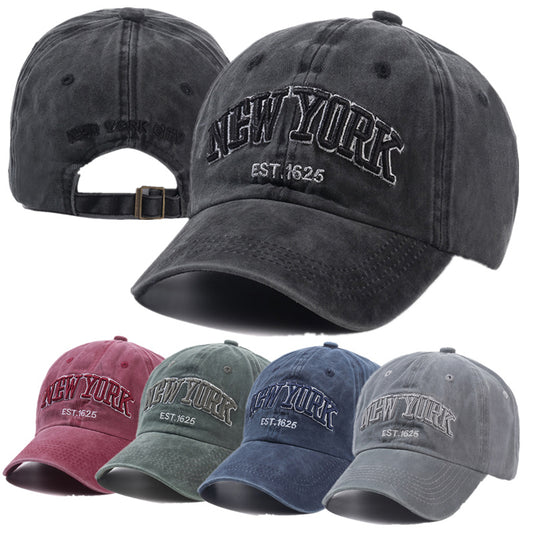 2025 New York Washed Cotton Cap For Men