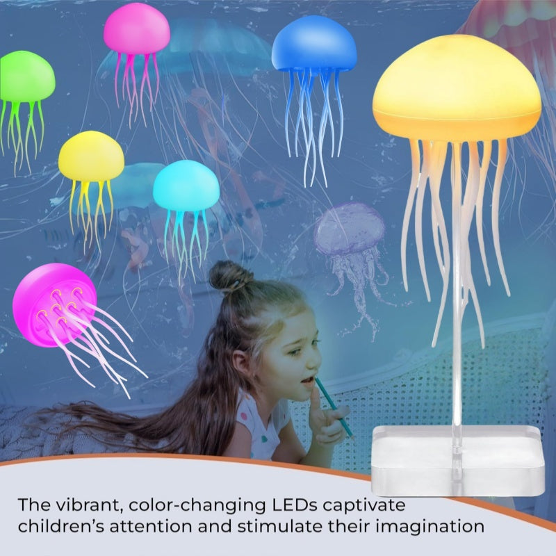 Cartoon Dancing Jellyfish Night Light RGB