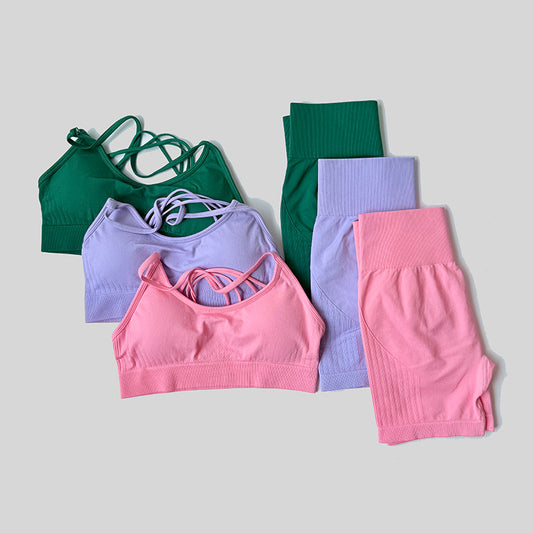 Women's Yoga Suit For Fitness Butt Lifting Sports Set Shorts Gym