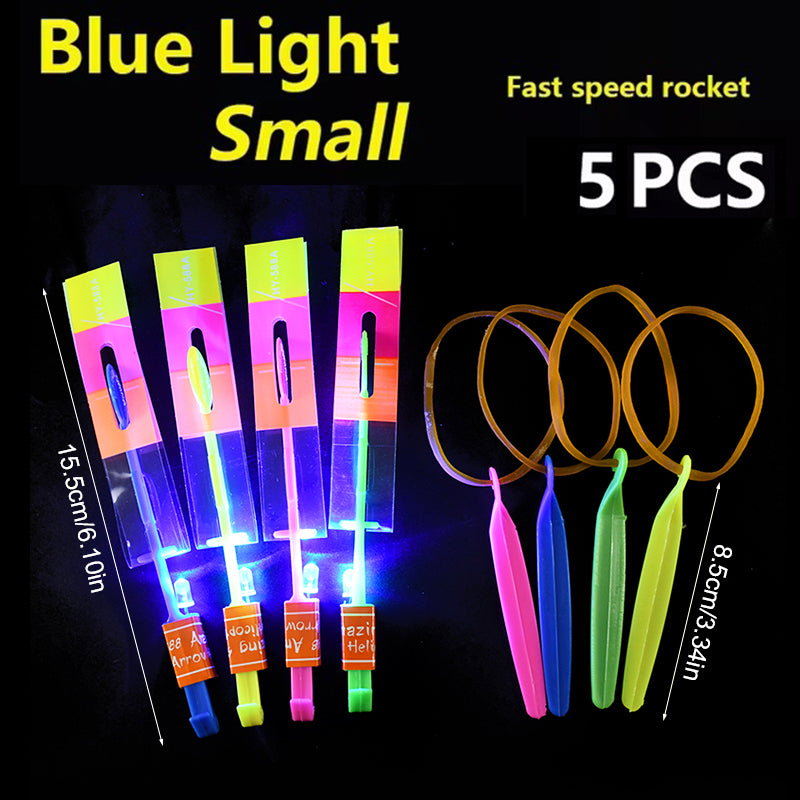 5pcs LED Light Arrow Rocket Helicopter Flying Toys
