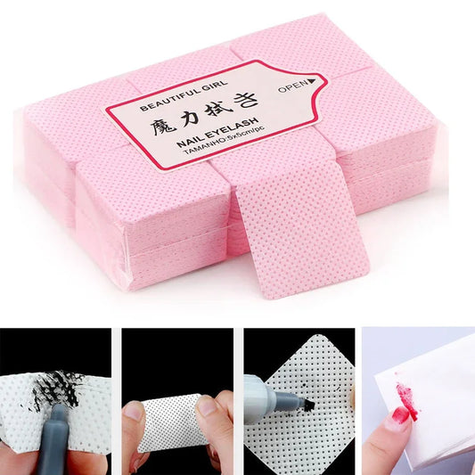 nail art Lint-Free Eyelash Glue Wipes Paper Gel Polish Remover