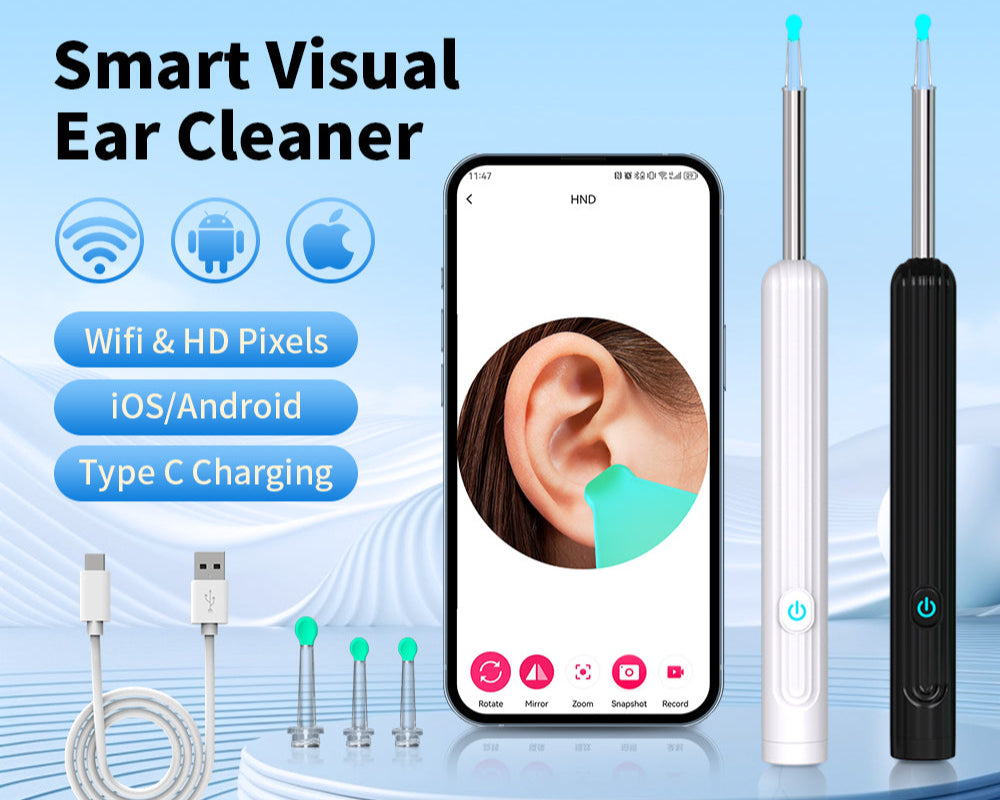 Smart Visual Ear Cleaner with Camera 1296P Ear Sticks