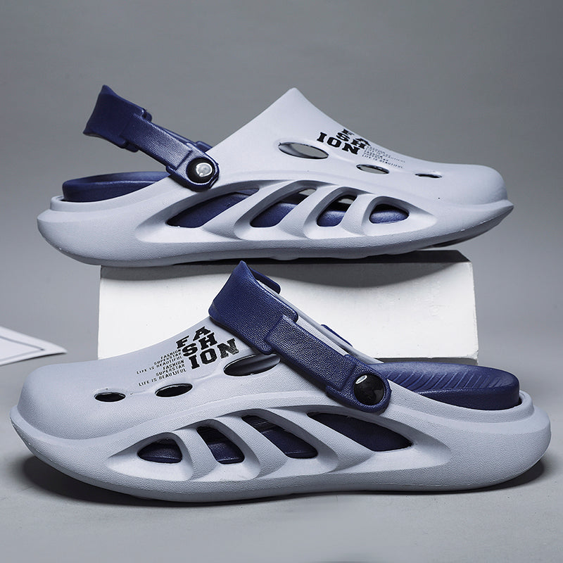 2024 New Men Outdoor Sandals Slippers Beach Comfortable Thick Soft Sole Clogs Men