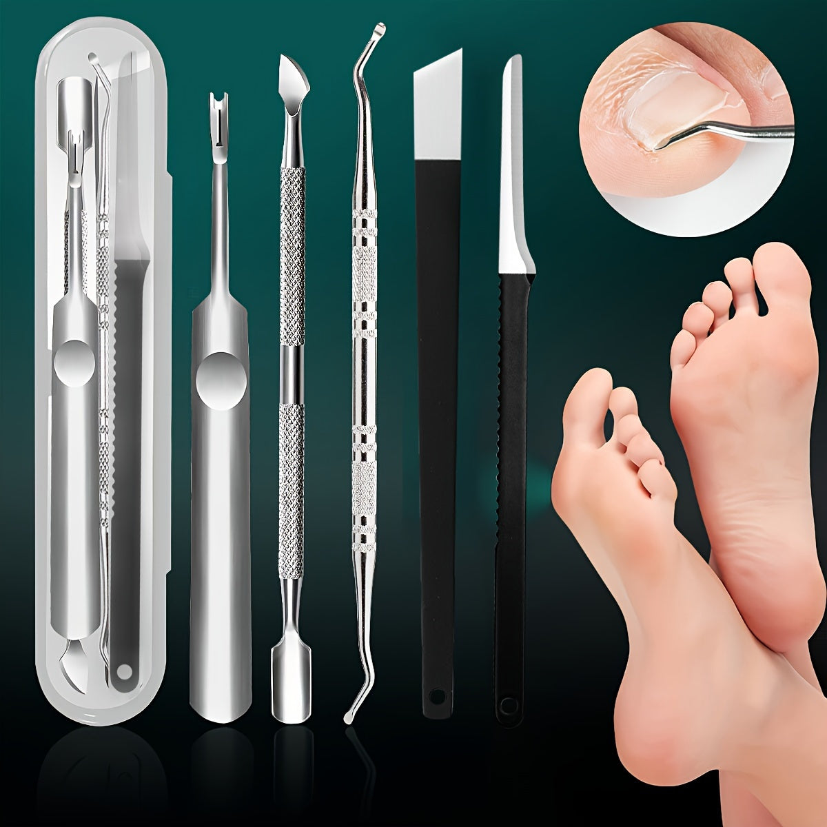 Foot Care Pedicure Kit - Multi-Functional Foot Files