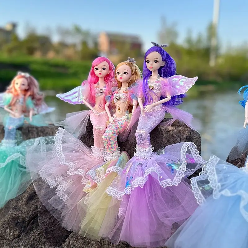 45cm Colorful Mermaid Doll Rainbow Princess Toy