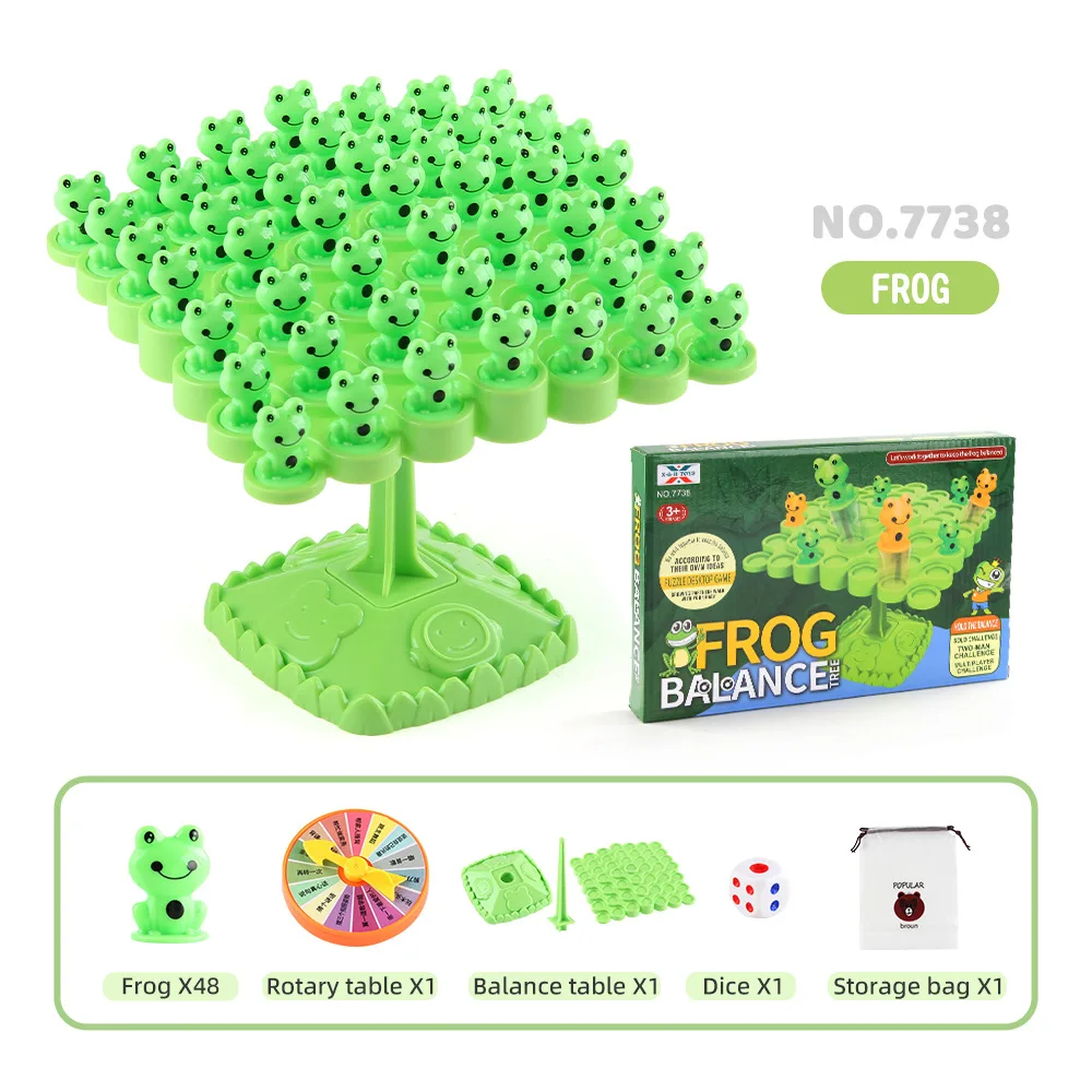 Fun Frog Balance Tree Children Montessori Math Toys