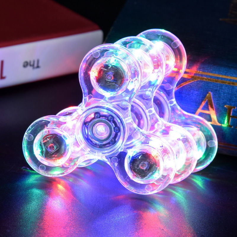 Crystal Luminous LED Light Fidget Spinner Hand Top Spinners