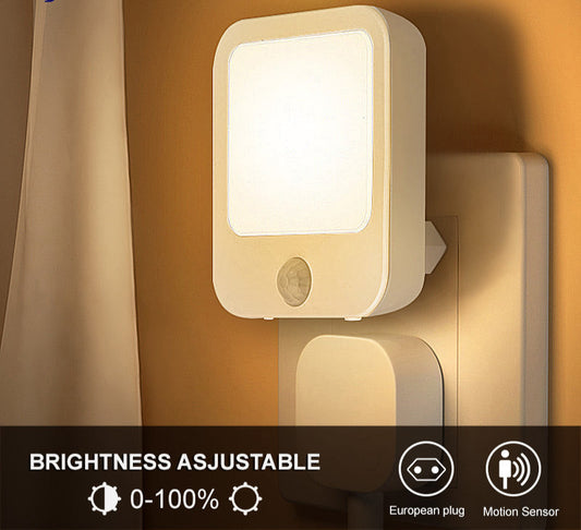 Night Light Motion Sensor With LED Light EU Plug