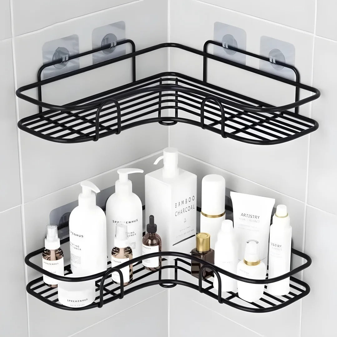 Toilet Storage Rack Bathroom Shelf No-Drill Corner Shelf