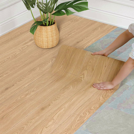 40CM Thicken Wood Grain Floor Sticker Industrial Cement