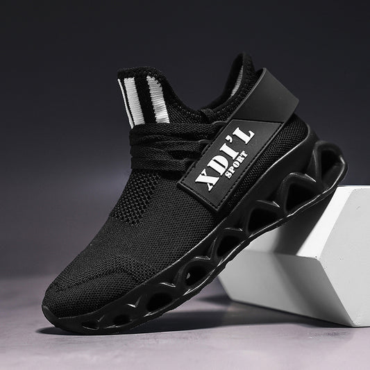 Men's Black Sneakers Wear Resistant Non Slip Breathable Sports Shoes